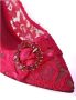 Dolce & Gabbana Taormina Juweel Gesp Hakken Schoenen Pink Dames - Thumbnail 4
