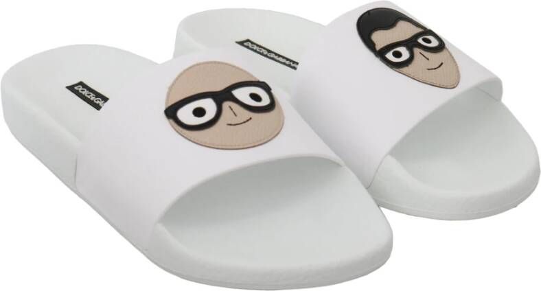 Dolce & Gabbana Teenslippers Sliders Wit Dames