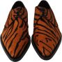 Dolce & Gabbana Oranje Tijgerpatroon Formele Brogue Schoenen Orange - Thumbnail 5