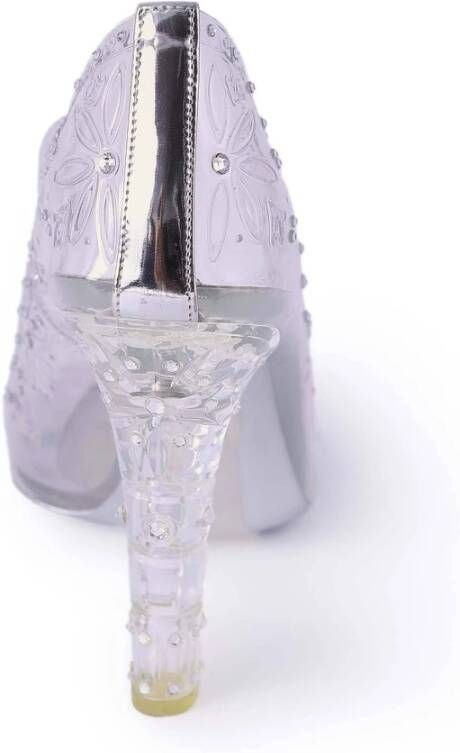 Dolce & Gabbana Transparante PVC Strass Hakken Schoenen Gray Dames