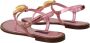 Dolce & Gabbana Roze Versierde Slides Platte Sandalen Pink Dames - Thumbnail 4