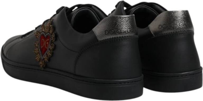Dolce & Gabbana Versierde Hart Leren Sneakers