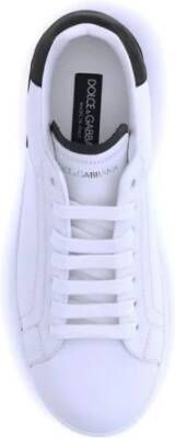 Dolce & Gabbana Versierde leren sneakers met platte zool