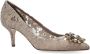 Dolce & Gabbana Beige Kant Puntige Enkellaarzen Gray Dames - Thumbnail 4