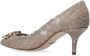 Dolce & Gabbana Beige Kant Puntige Enkellaarzen Gray Dames - Thumbnail 5