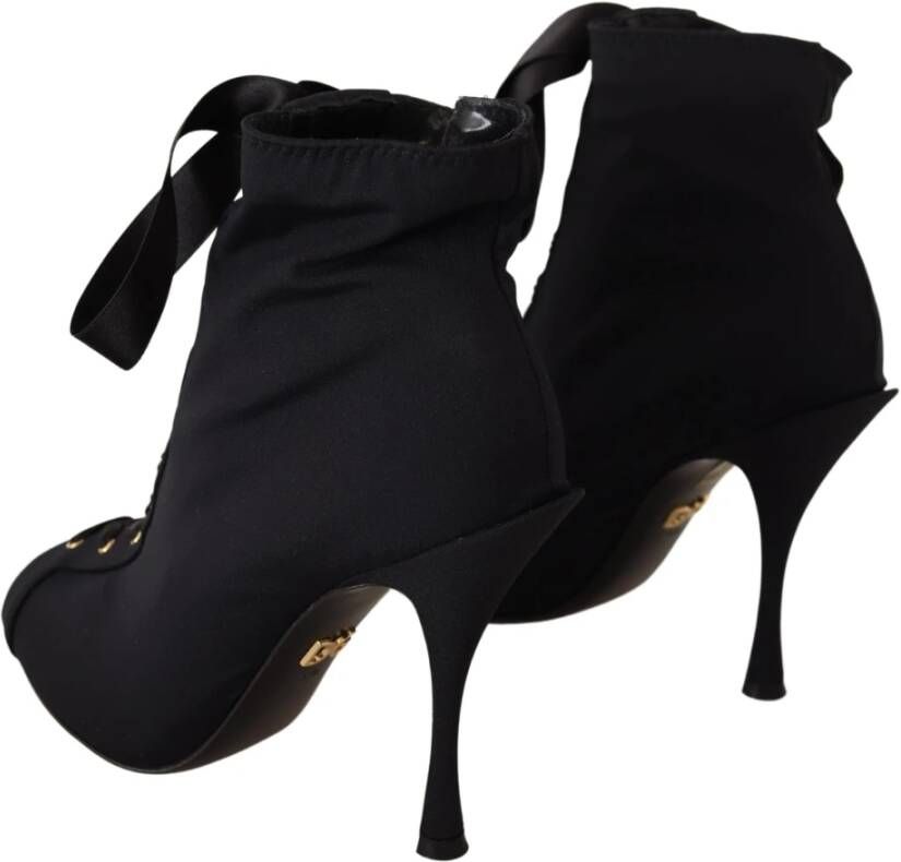Dolce & Gabbana Veterhakhakken laarzen Zwart Dames