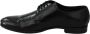Dolce & Gabbana Zwarte Leren Formele Jurkschoenen Italiaanse Stijl Black Heren - Thumbnail 7