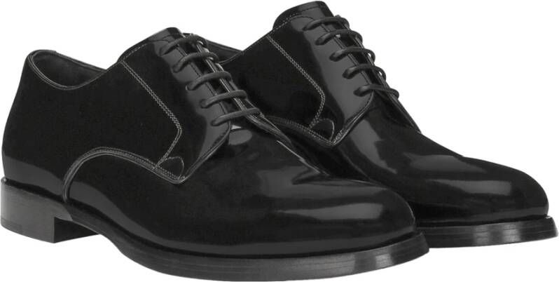 Dolce & Gabbana Veterschoenen van lakleer Black Heren