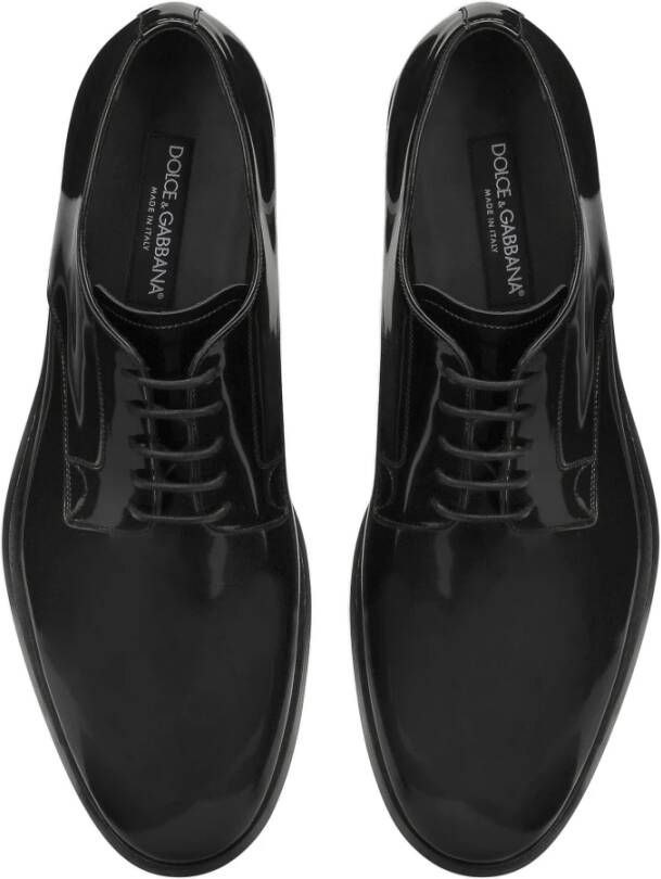 Dolce & Gabbana Veterschoenen van lakleer Black Heren