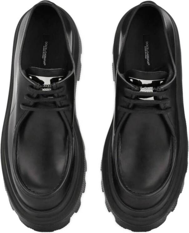 Dolce & Gabbana Veterschoenen van leer Black Heren