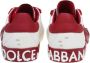 Dolce & Gabbana Vintage Lage Kalfsleren Sneakers in Wit en Rood White Heren - Thumbnail 5