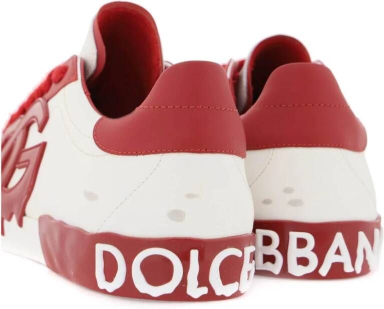 Dolce & Gabbana Vintage Portofino Leren Sneakers Multicolor Heren