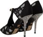 Dolce & Gabbana Zwarte Kristal T-Strap Hakken Pumps Schoenen Black Dames - Thumbnail 4