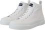Dolce & Gabbana White Canvas Cotton High Tops Sneakers Shoes Wit Heren - Thumbnail 2