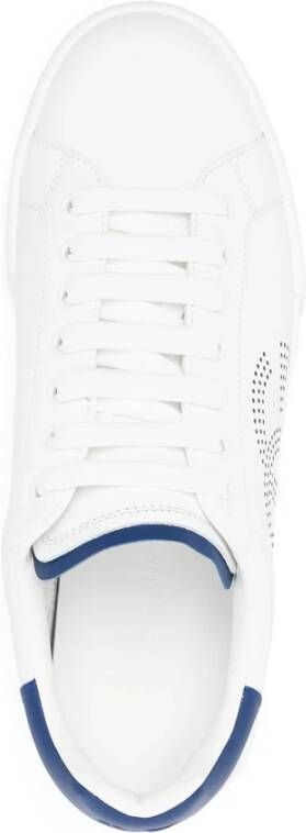 Dolce & Gabbana Wit Blauwe Veterschoenen