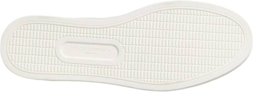 Dolce & Gabbana Wit Bruin Leren Lage Top Sneakers