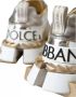 Dolce & Gabbana Super Queen Leren Schoenen in Wit en Goud White Dames - Thumbnail 11