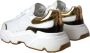 Dolce & Gabbana Gouden Leren Lage Sneakers met Logo Details White Heren - Thumbnail 8