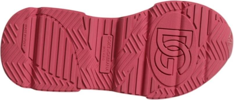 Dolce & Gabbana Wit Roze Daymaster Lage Top Sneakers