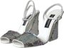 Dolce & Gabbana Wit Zilver Pailletten Enkelband Sandalen Multicolor Dames - Thumbnail 9