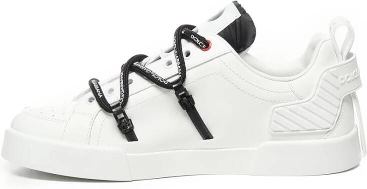 Dolce & Gabbana Witte Barok Sneakers met Buisvormige Veters