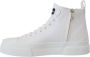 Dolce & Gabbana White Canvas Cotton High Tops Sneakers Shoes Wit Heren - Thumbnail 3