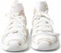 Dolce & Gabbana Witte en beige Slip-On Sneakers met Geribbelde Rubberen Zool White Dames - Thumbnail 4