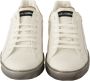 Dolce & Gabbana White Gold Leather Low Top Sneakers Wit - Thumbnail 3