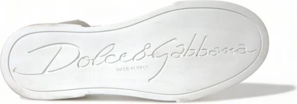 Dolce & Gabbana Witte Gouden Veterschoenen White Dames