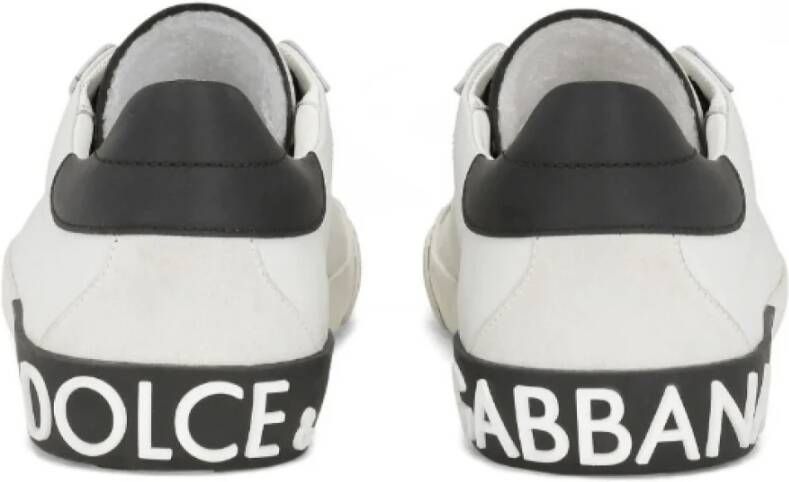 Dolce & Gabbana Witte lage sneakers met logo detail White Heren