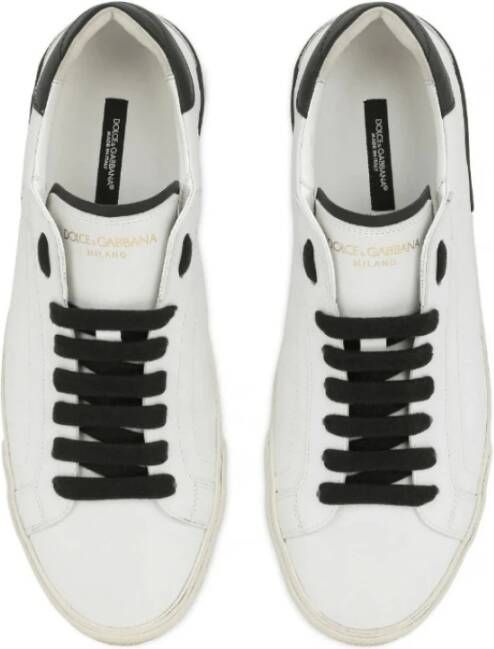 Dolce & Gabbana Witte lage sneakers met logo detail White Heren