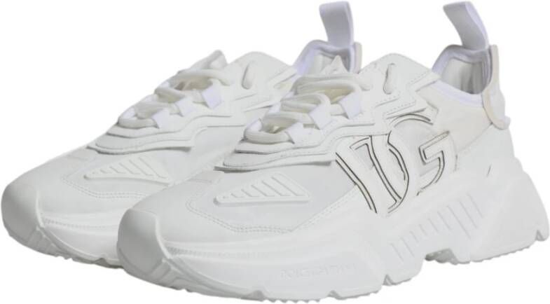 Dolce & Gabbana Witte lage sneakers met logo White Heren