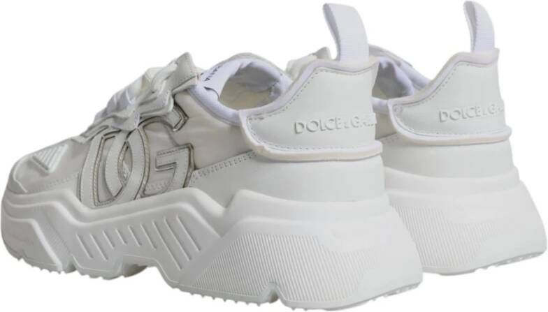 Dolce & Gabbana Witte lage sneakers met logo White Heren