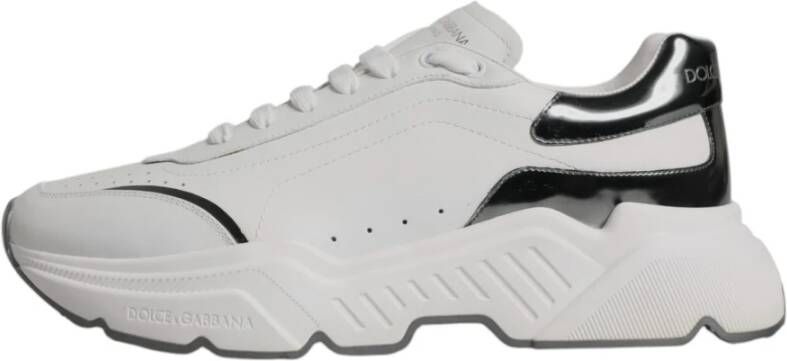 Dolce & Gabbana Witte lage sneakers met rubberen zool