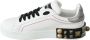 Dolce & Gabbana Kristalversierde Bloemenleren Sneakers Multicolor Dames - Thumbnail 4