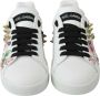 Dolce & Gabbana Kristalversierde Bloemenleren Sneakers Multicolor Dames - Thumbnail 8