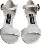Dolce & Gabbana Nappa Leather Sandals With Geometric Heel Wit Dames - Thumbnail 2