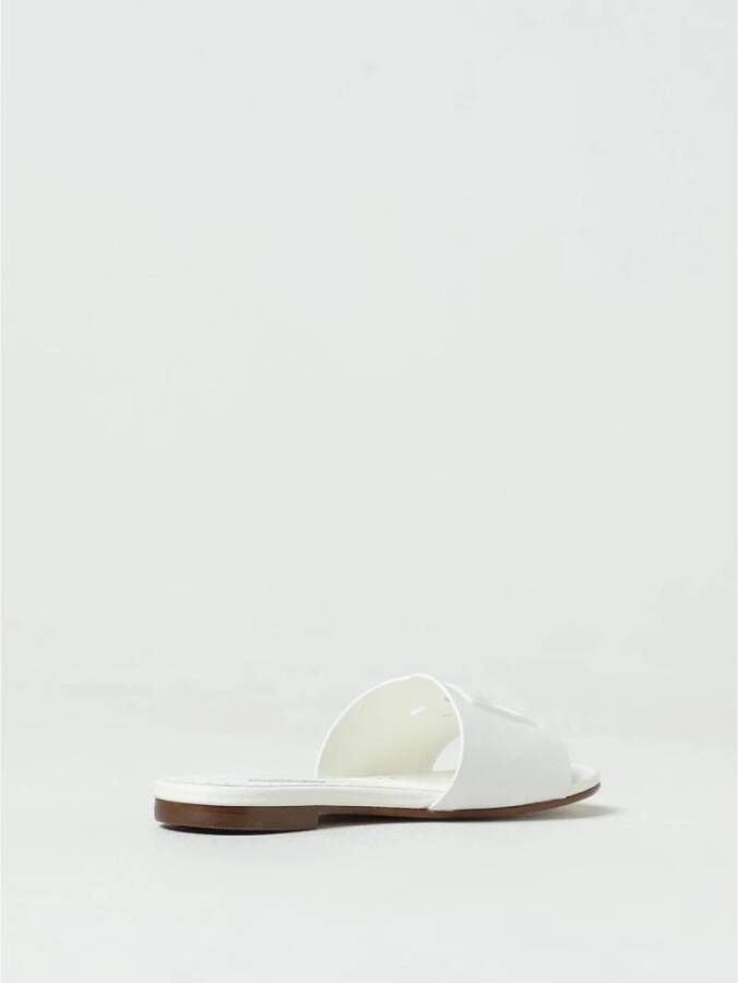 Dolce & Gabbana Witte Leren Kindersandalen