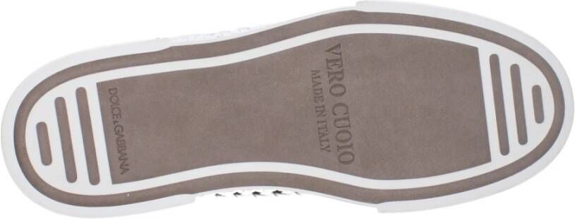 Dolce & Gabbana Witte Leren Lage Sneakers