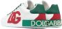 Dolce & Gabbana Witte leren lage sneakers met DG-patch Multicolor Heren - Thumbnail 3