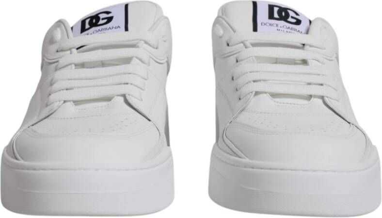 Dolce & Gabbana Witte leren lage sneakers White Heren