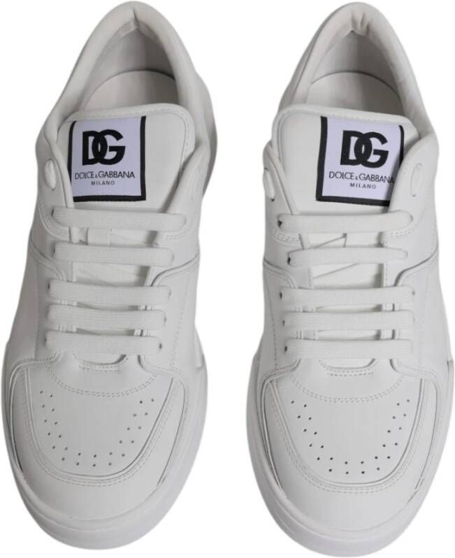 Dolce & Gabbana Witte leren lage sneakers White Heren