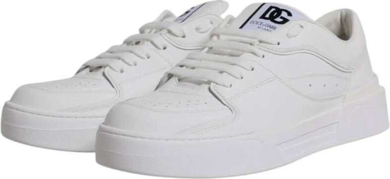 Dolce & Gabbana Witte leren lage sneakers White Heren