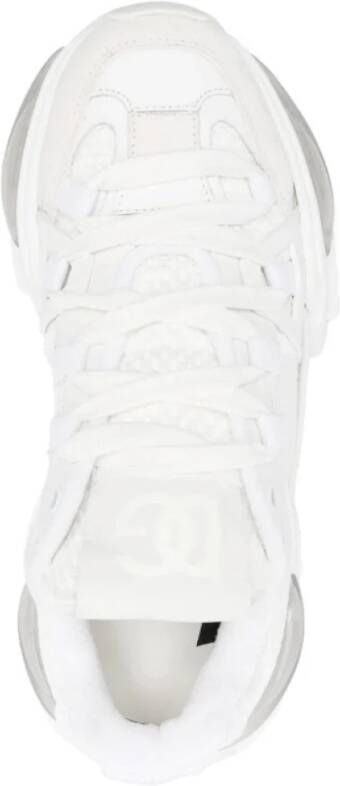 Dolce & Gabbana Witte Leren Lage Sneakers Wit Dames