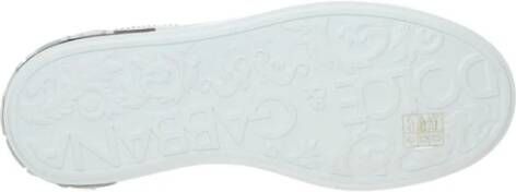 Dolce & Gabbana Witte Leren Lage Top Logo Sneakers