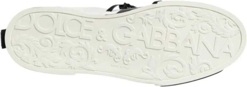 Dolce & Gabbana Witte Leren Logo Portofino Sneakers Schoenen