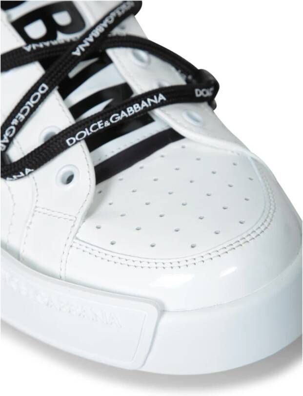 Dolce & Gabbana Witte leren low-top sneakers