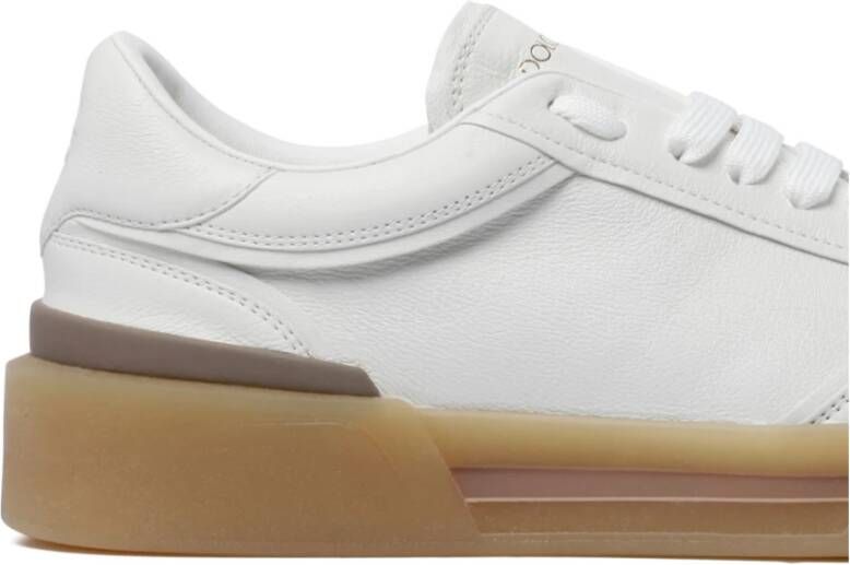 Dolce & Gabbana Witte Leren New Roma Sneakers