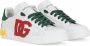 Dolce & Gabbana Witte Leren Panel Sneakers White Dames - Thumbnail 2