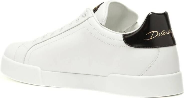 Dolce & Gabbana Witte Leren Portofino Sneakers Mannen